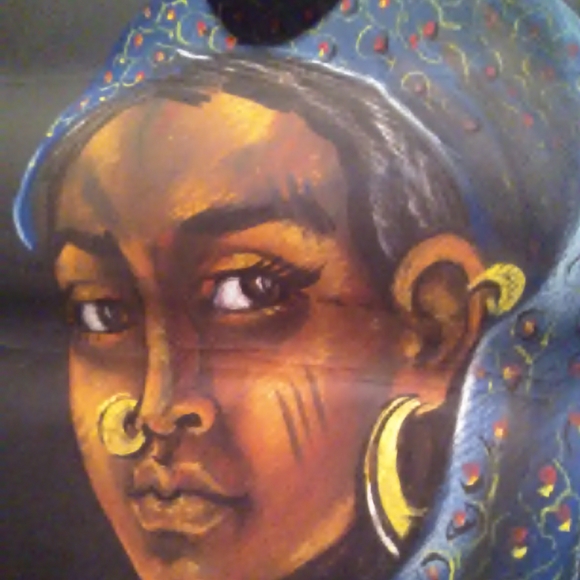 Beautiful original , vintage,hand made, African, drawings - Picture 7 of 8